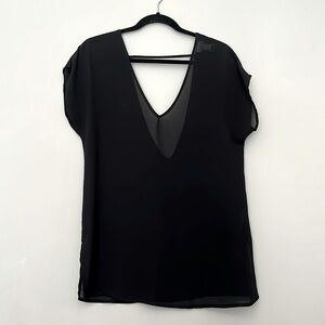 Black Short Sleeve Top